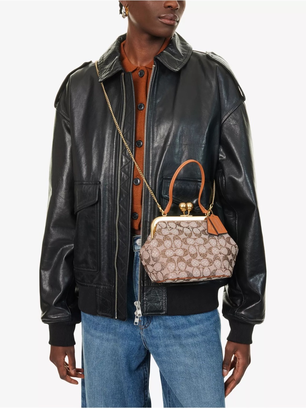 Coach Small Signature Crystal Kisslock - Picture 6 of 6